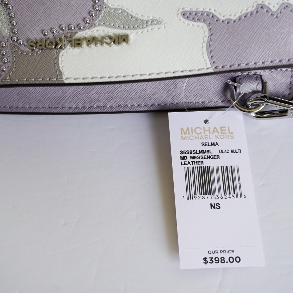 Michael Kors Selma M Messenger Bag Lilac Multi - Picture 8 of 8